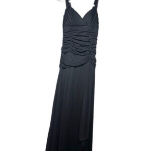 B Smart Dress Gown Size 6 y2k Vintage Black Ruched Witchy Whimsygoth Goth Dark